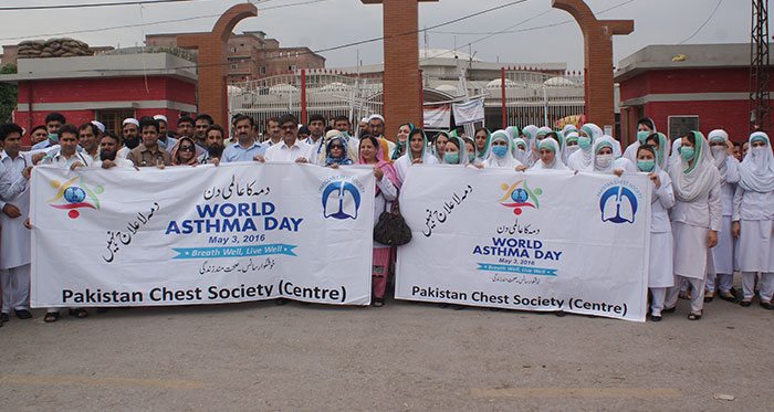 3rd May world asthma day walk and awareness session for nurses , paramedics at KTH by PCS (centre)